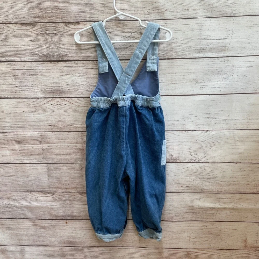 VINTAGE‎ EMBROIDERED DENIM OVERALLS